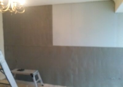 Membrane fitted to wall